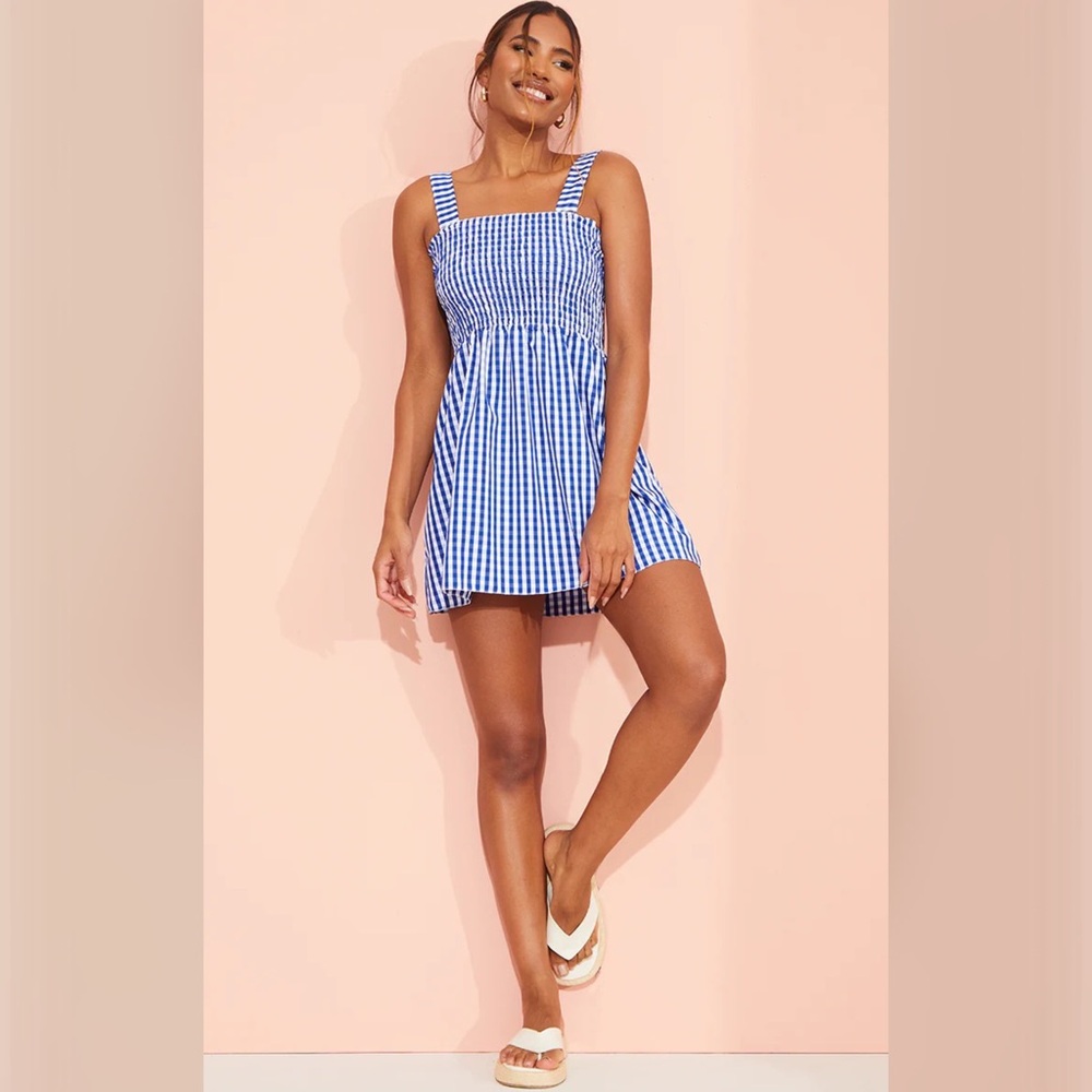 ⭐️6/$55⭐️ Prettylittlething Women's Woven Ruched Bust Cami Mini Dress